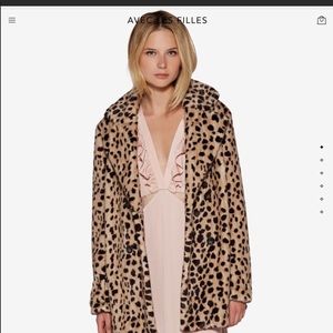 Avec Les Filles Leopard Print Coat